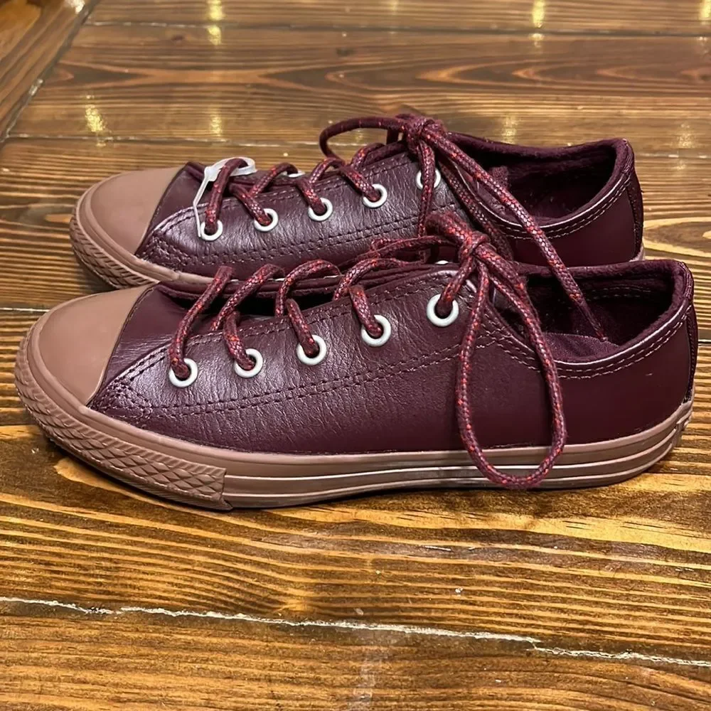 NEW Converse CTAS OX Dark Sangria Tera Red Low Unisex size 1
